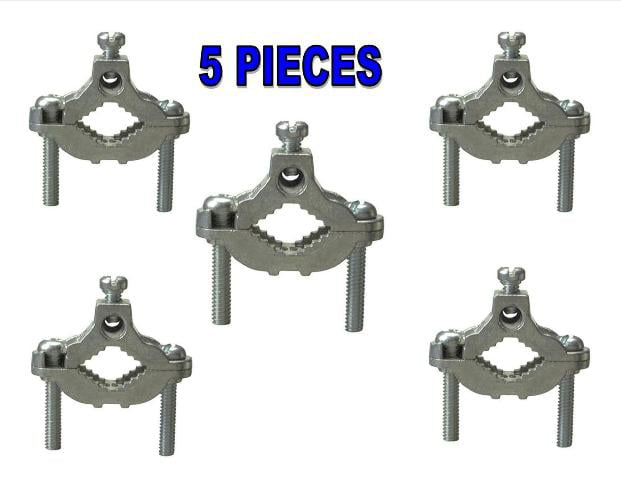 10 Pack Cold Water Pipe Ground Clamps Zinc fits 1/2-1 UL Approved CATV Satellite 