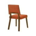 thumbnail image 5 of Channell Wood Dining Chair in Walnut Finish with Orange Fabric - Set of 6, 5 of 14