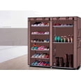 thumbnail image 6 of Zimtown Double Row 9 Lattices Portable Shoe Cabinet 6 Tiers Entryway Shoe Rack Shoe Shelf Shoe Tower Stand Closet Storage Organizer Space Saving, Multiple Colors, 6 of 9