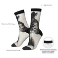 thumbnail image 4 of Daiia Double Exposure Cat Forest Print Crew Socks – Soft Breathable Long Socks for Men & Women, Moisture-Wicking & Comfortable Daily Wear Socks, One-Size Fits Most (US 5-11), 4 of 6