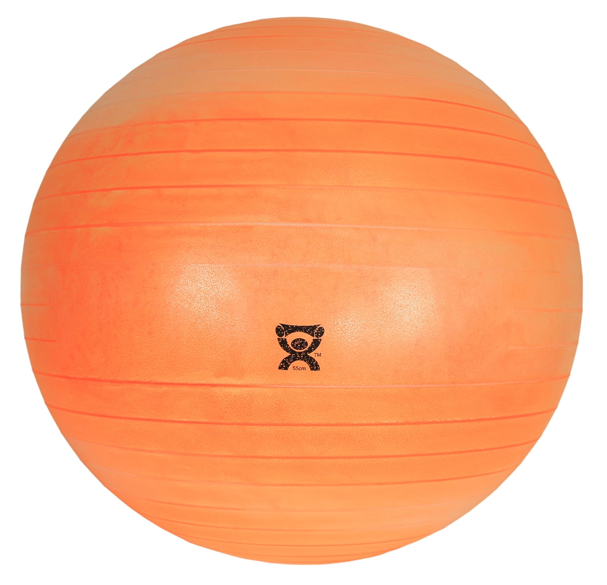 CanDo Deluxe ABS Inflatable Exercise Ball, Orange, 21.7 Inch
