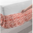 thumbnail image 2 of Abstract Geometry Bed Skirt, Monotone Retro Geometric Interlocking Stripes Psychedelic Avant Garde, Elastic Bedskirt Dust Ruffle Wrap Around for Bedding Decor, 4 Sizes, Pale Ruby Rose, by Ambesonne, 2 of 2