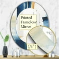 thumbnail image 4 of Designart 'Indigo Panel IV' Miroir Moderne - Miroir Mural Ovale ou Rond - 24x36, 4 of 4