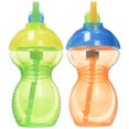thumbnail image 2 of Munchkin® Click Lock® Flip Straw Cup, Orange/Green, 9 oz, 2 Pack, 2 of 5