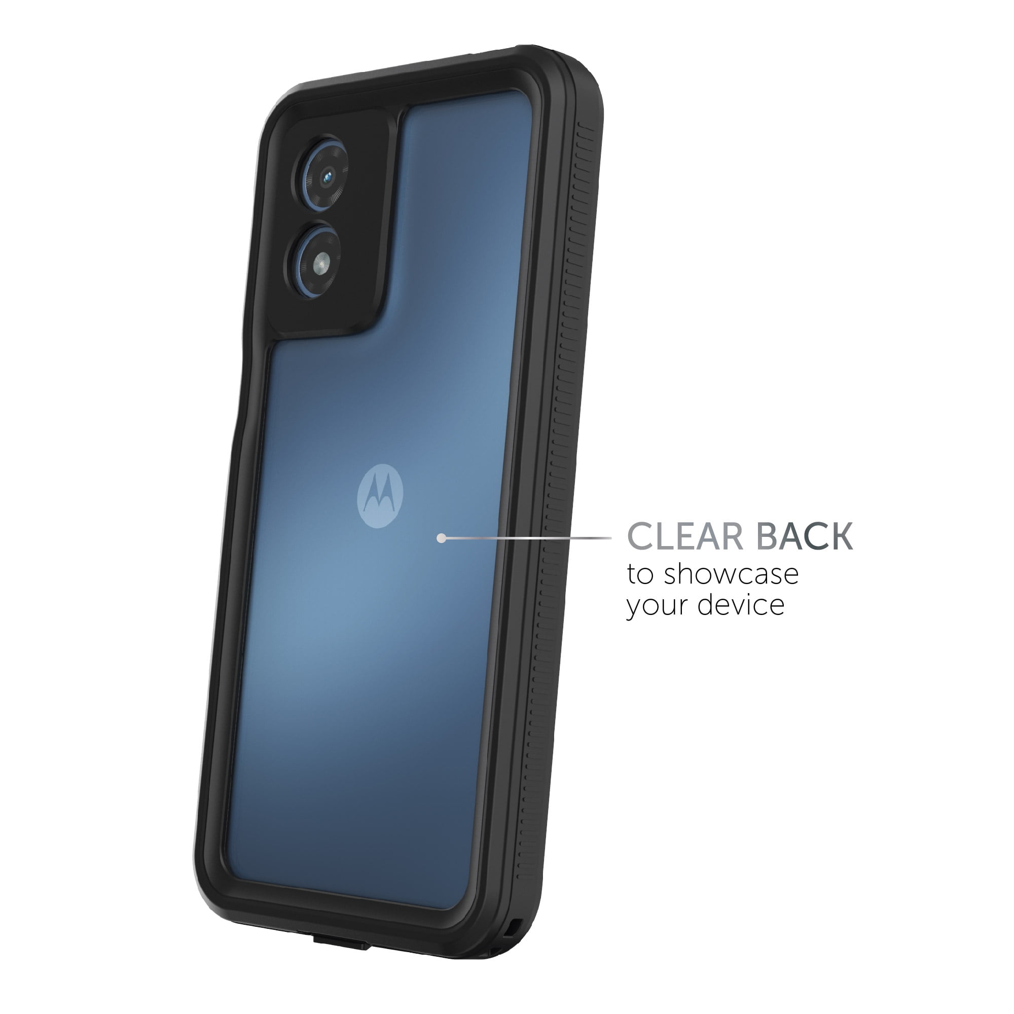 Body Glove Tidal Waterproof Phone Case for Motorola moto g PLAY (2024) - Black/Clear