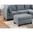 thumbnail image 2 of Miekor Furniture Modular Sectional 6pc Set Living Room Furniture L-Sectional Grey Linen Like Fabric 2x Corner Wedge 2x Armless Chairs and 2x Ottomans W5U335, 2 of 9