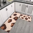 thumbnail image 2 of Beige and Brown Of Leopard Print Kitchen Rugs Sets Of 2,Anti Fatigue Kitchen Mat Rugs Non Slip Washable,Decorative Kitchen Floor Mats for Kitchen,Sink,Laundry,17"x30"+17"x47", 2 of 7