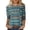 Blue, variant on Conairie Crew Neck T Shirts for Women Casual Stripe Loose 3/4 Sleeve Shirt Trendy Elegant Comfy Work Tee Pullover Outfits Blue L