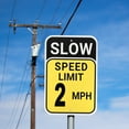 thumbnail image 6 of Uxcell 2-Pack Speed Limit 2 MPH Sign 12" x 8" Aluminum Weather Resistant Traffic Sign, 6 of 7