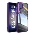 thumbnail image 4 of Dteck for Samsung Galaxy S23 Plus Clear Case, Shockproof Slim Clear Hard PC Back with Soft TPU Bumper Scratch Resistant Protective Transparent Anti-Scratch Phone Case,Darkpurple, 4 of 6