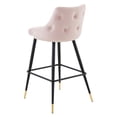 thumbnail image 6 of Bar Stool Chair Barstool, Velvet, Pink, Modern Contemporary Urban Design, Bar Pub Cafe Bistro Hotel Restaurant Hospitality, 6 of 8