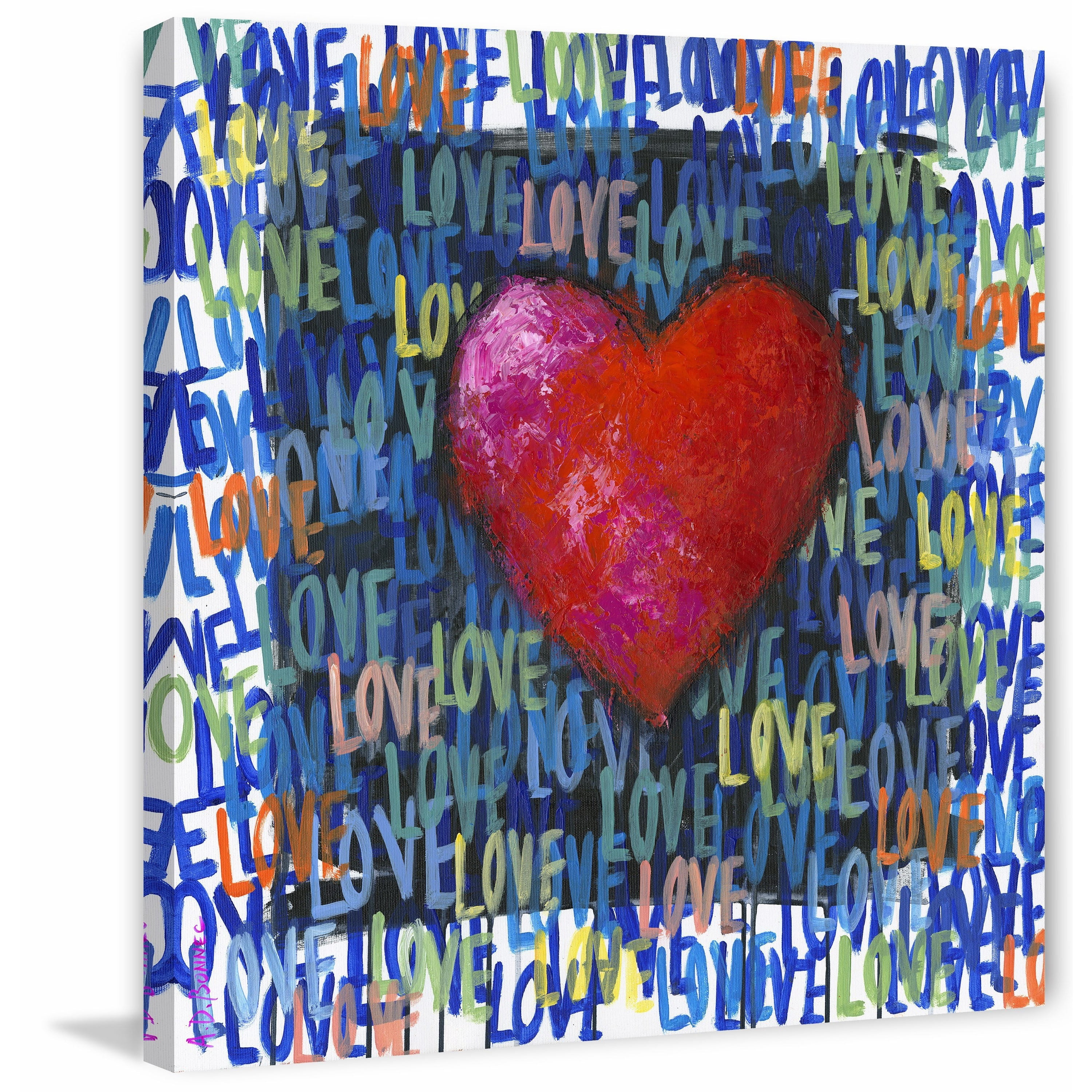 "Blue Love" Painting Print on Wrapped Canvas