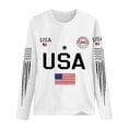 thumbnail image 3 of MEICHEN Graphic Tees for Women Lady 250th Special Pattern Round Neck Casual Comfortable Daily Long Sleeved T Shirt, 3 of 6