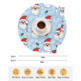 thumbnail image 6 of 15 Inch Round Placemats Set of 4, Merry Christmas Non Slip Heat Insulation PP Table Mats, Santa Claus Xmas Winter Leaves Snowflake Sky Blue Washable Place Mats for Kitchen Dining Party Table Decor, 6 of 7