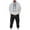 02 White, variant on Fewfanhot Sweatsuits for Men 2 Piece Set Hoodie Casual Tracksuits Sweatsuit Full Zip Long Sleeve Jogging Suits