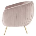thumbnail image 3 of Nuevo Sofia Fabric & Metal Occasional Chair in Matte Blush Pink/Brushed Gold, 3 of 4