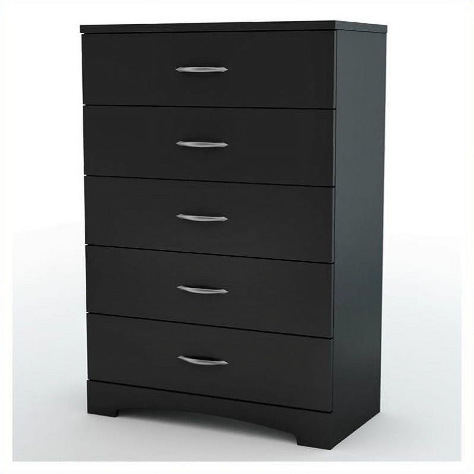 South Shore Step One Contemporary 5-Drawers Dresser Pure Black - image 2 of 8