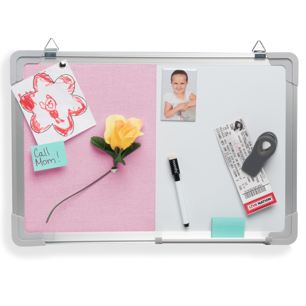 Roomify Combination Bulletin and Whiteboard, Dry Erase Board