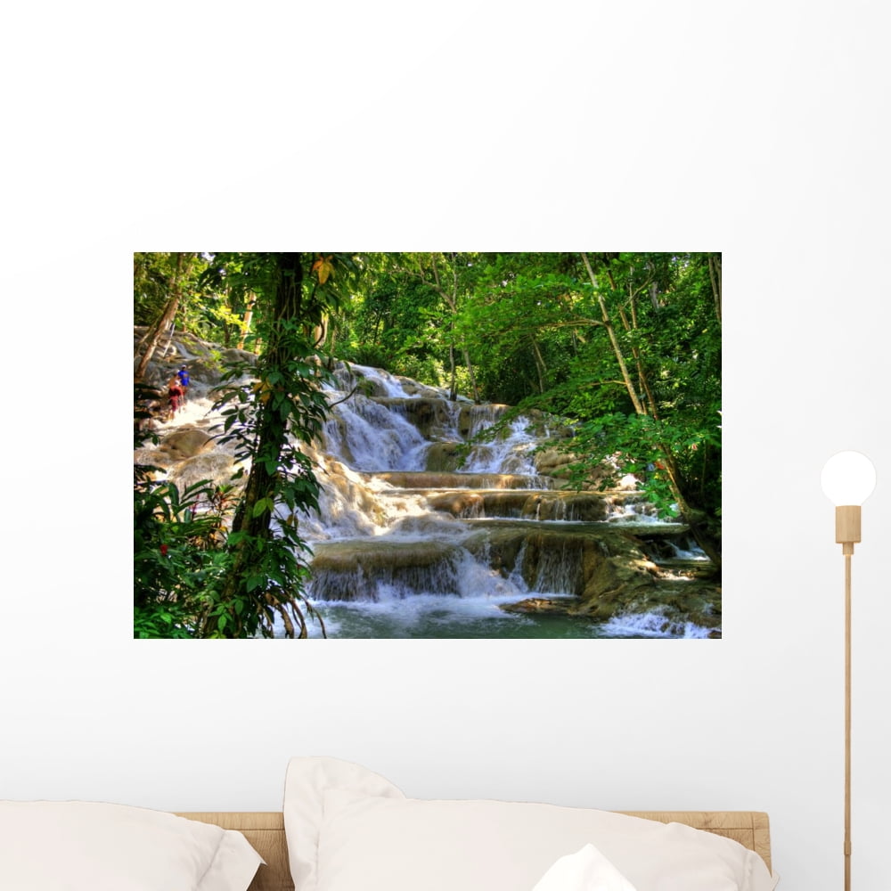 Jamaica Dunn River Waterfalls Wall Mural by Wallmonkeys Peel and Stick ...