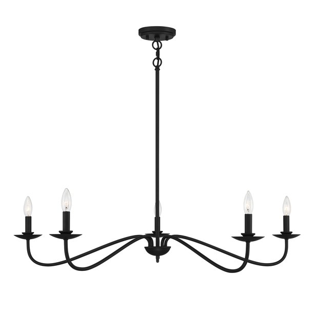 Trade Winds Lighting 5 Light Chandelier In Matte Black TW30090MBK
