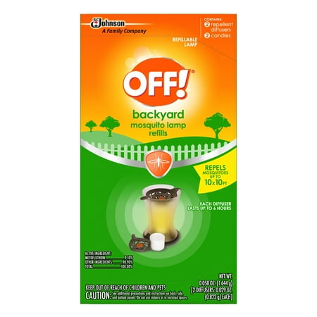 OFF! Mosquito Repellent Lamp I Refill, 2 Repellent Diffusers + 2 Mosquito Candles
