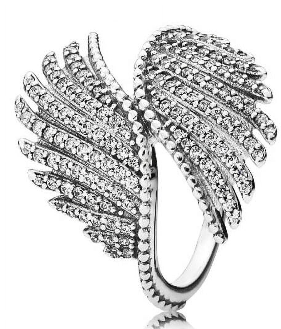 Ring in sterling silver w/Pave-set clear CZ Ring sz 58