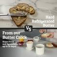 thumbnail image 2 of PriorityChef French Butter Crock for Counter With Water Line, Ceramic Butter Keeper, White, 2 of 9