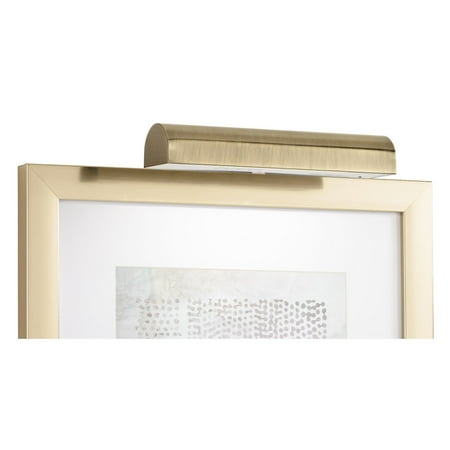 Lighting Concepts concept 102l cordless remote control led picture light- 11 1/2 inch antique brass with silver undertones ()