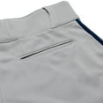 thumbnail image 4 of Triple Crown Open-Bottom Baseball Pants with Braid, Adult X-Large, Grey with Navy Braid, 4 of 5