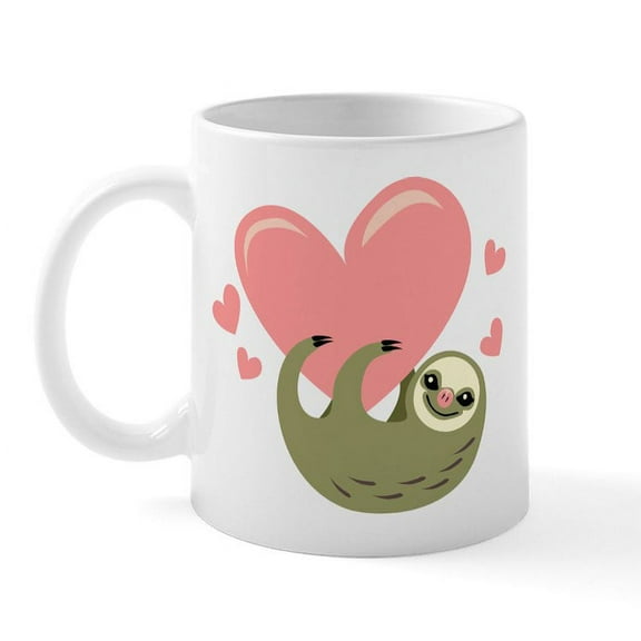 CafePress - Sloth Mug - 11 oz Ceramic Mug - Novelty Coffee Tea Cup