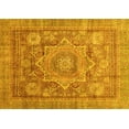 thumbnail image 1 of Ahgly Company Machine Washable Indoor Rectangle Abstract Yellow Modern Area Rugs, 2' x 4', 1 of 4