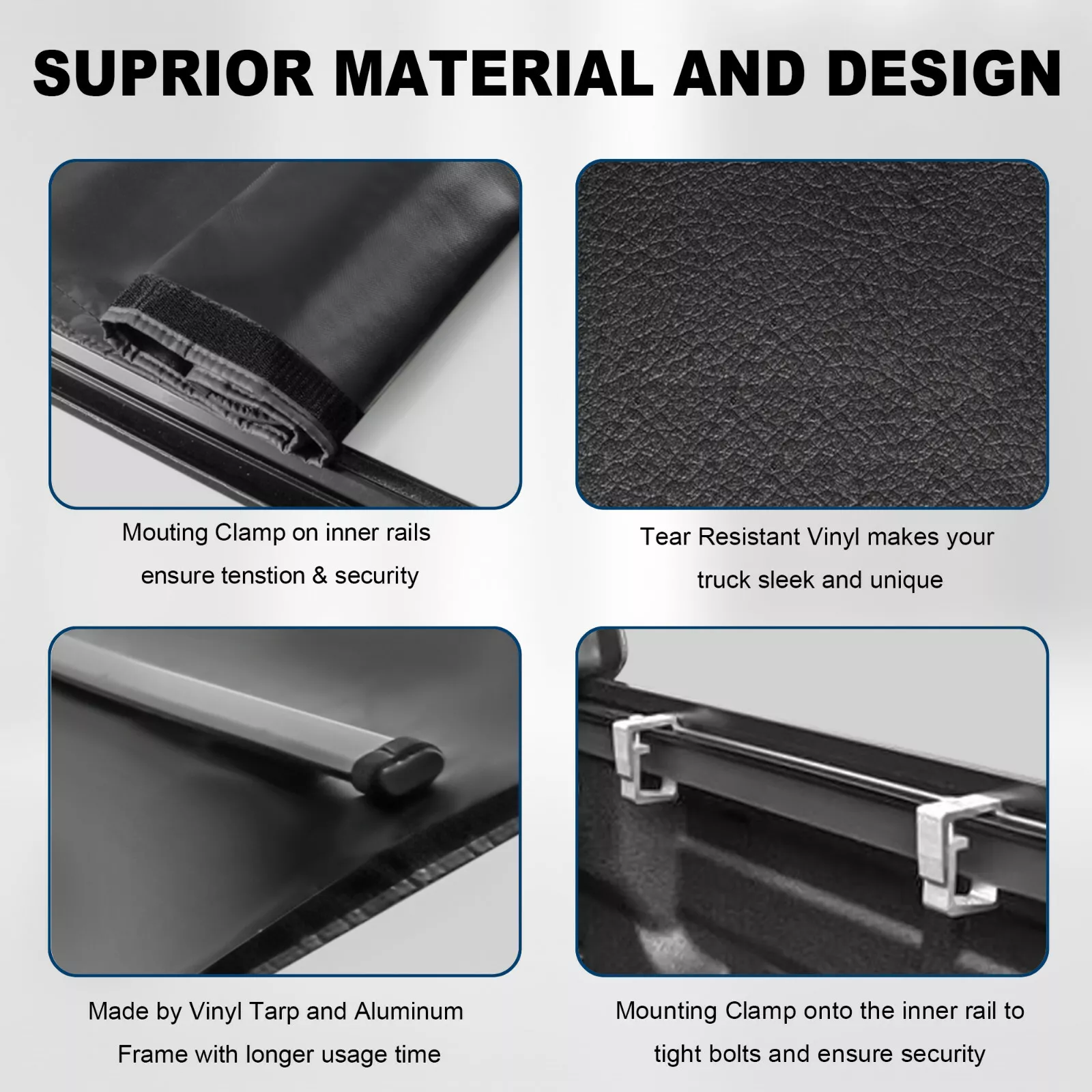 MOSTPLUS 6FT Roll Up Tonneau Cover for 2016-2024 2025 Toyota Tacoma Truck Bed Waterproof