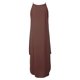 thumbnail image 5 of Vestido de verano de mujer Color sólido Correa de espagueti Sin mangas Asimétrico Dobladillo Fiesta Abanopi Café/Medio, 5 of 6