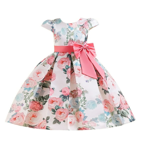 PEASKJP Cute Dresses for Teen Girls Toddler Kids Girls Butterfly Dress Sparkle Sequins Tulle Wedding Formal Birthday Dresses,Pink 7-8 Years