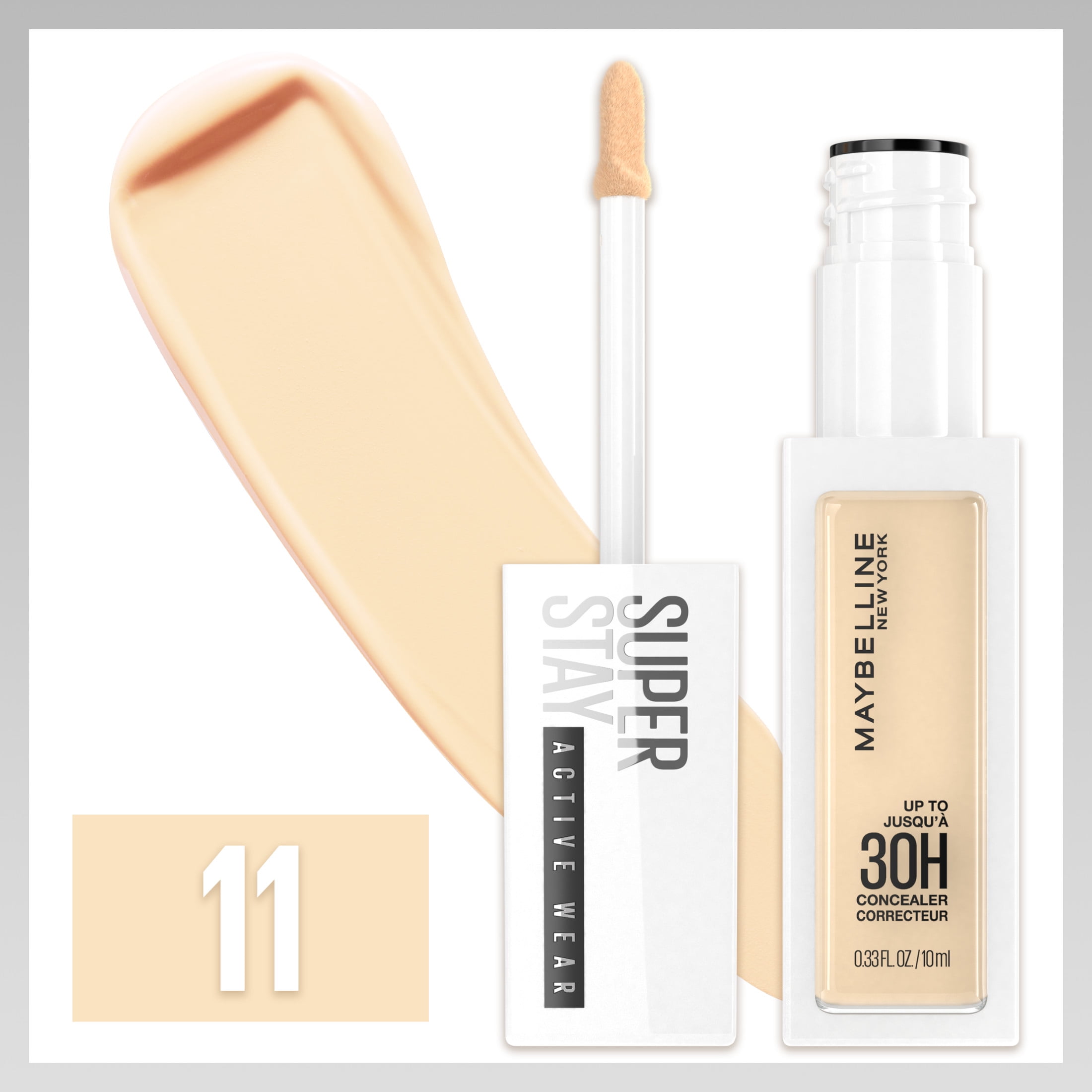 (2 pack) Maybelline Super Stay Longwear Liquid Concealer, Full Coverage, 11, 0.33 fl oz