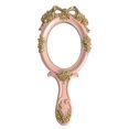 thumbnail image 1 of Espejo de Mano Espejo de Maquillaje de tocador Espejo de Cosmético de Metal de Princesa de Viaje Espejos en Relieve portátiles Decorativos Rosa, 1 of 5