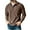 Brown, variant on Men's Vintage Y2K Long Sleeve Polo Shirt - Loose Button Down Lapel Golf T-Shirt, Breathable Distressed Casual Outdoor Pullover