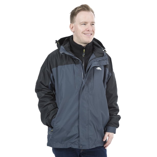 Trespass - Chaqueta 3 en 1 con cremallera modelo Faris para hombre (Piedra) Trespass UTTP1301_flint