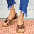 thumbnail image 3 of adviicd Womens Flat Flats Espadrille Strap Open Toe Summer Casual Flats Shoes Causal Ankle Womens Belt Buckle Flats Shoes, 3 of 4