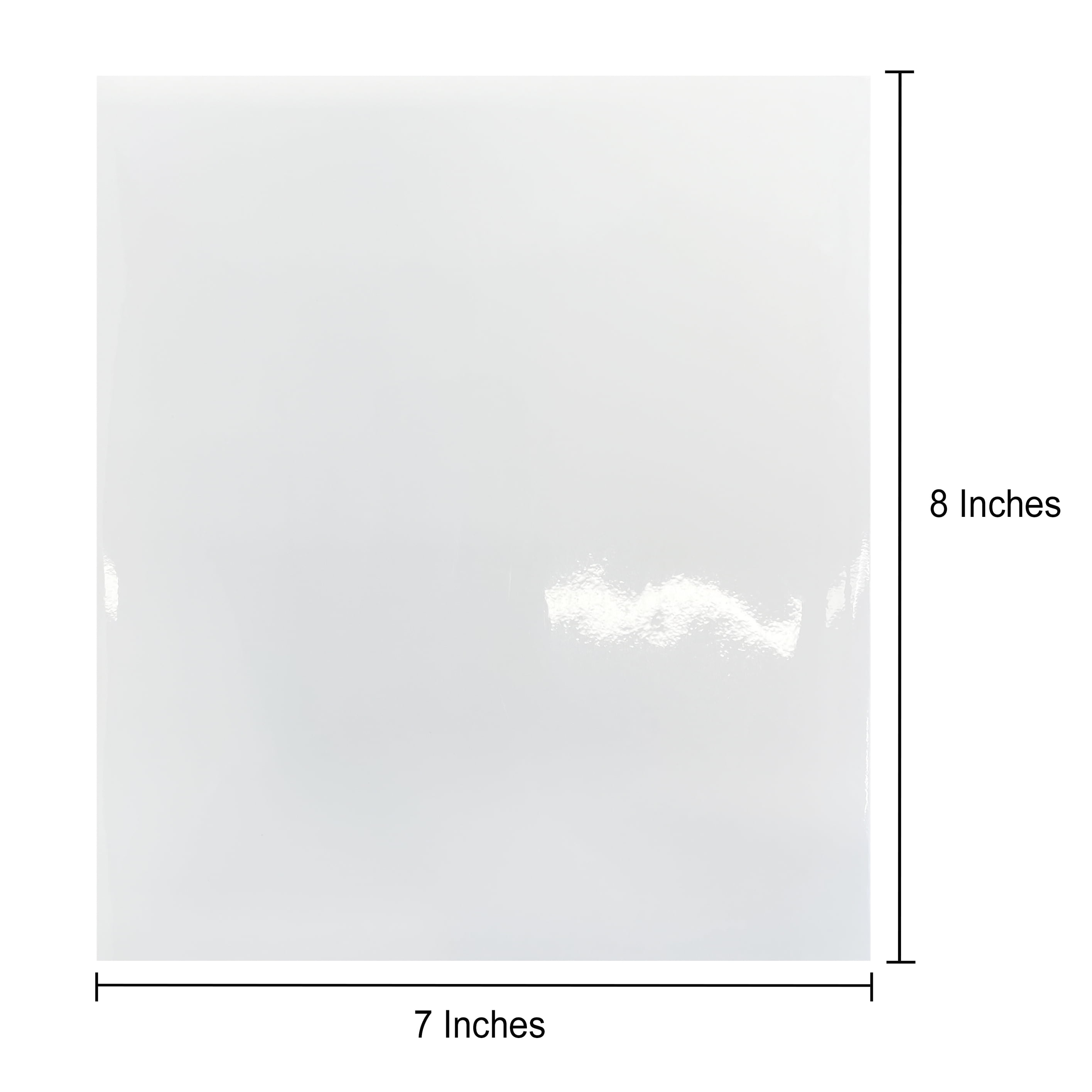 VHALE Glossy Clear Self-adhesive Overlay Laminating Sheet Contact Papers, 7 X 8 Inches, 3.15 Mil, Pack of 100