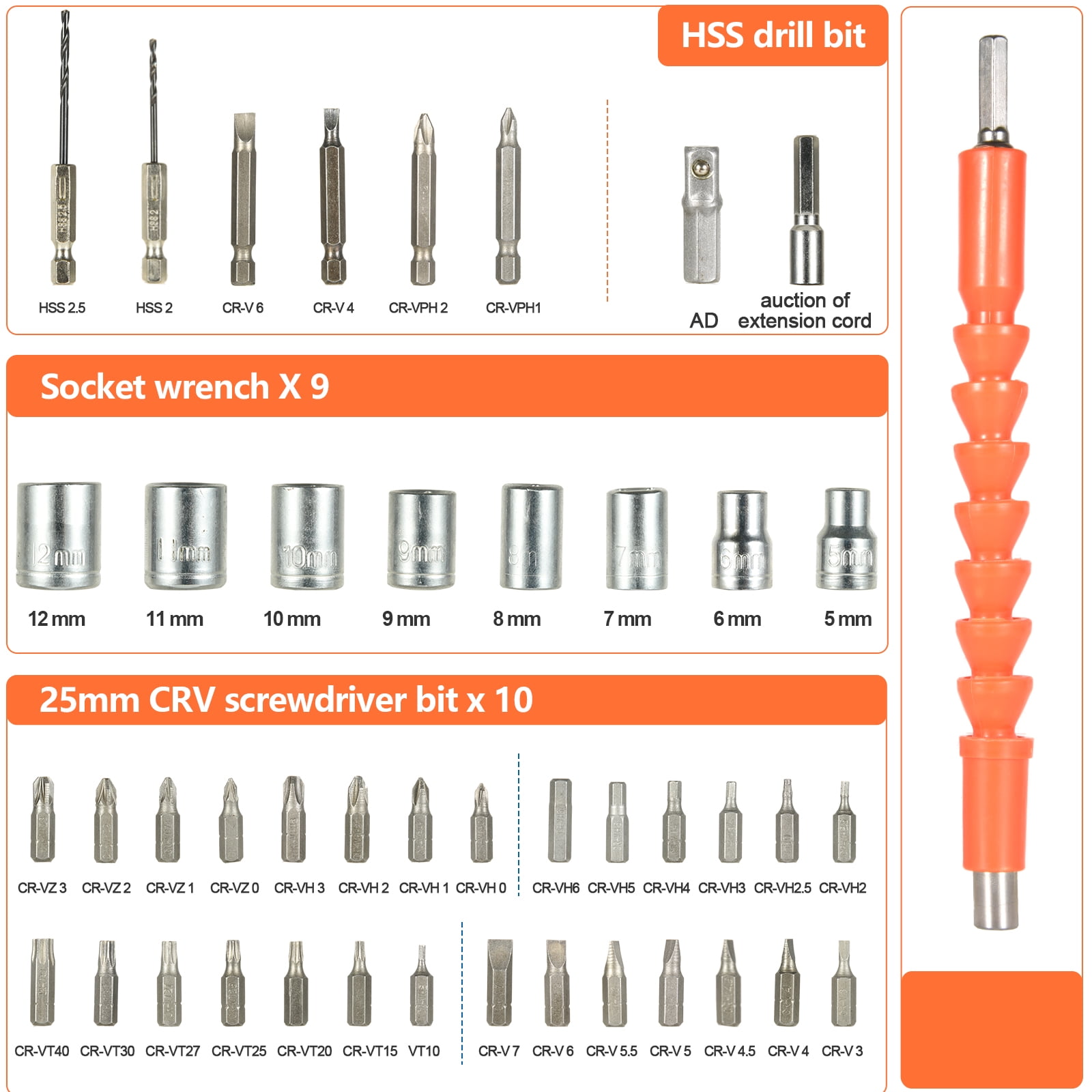 Small Hand-Held Electric Screwdriver Electric Screwdriver Set Handheld cordless drill Rechargeable Tool Can Be Rotated 90° Foldable Hand Drill Screwdriver Head 47-Piece Set with LED Light