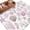Pink, variant on Ocean Coastal Round Area Rug 5Ft Washable Circle Rugs for Living Room Bedroom, Nautical Beach Starfish Coral Seashells Leaf Non-Slip Carpet Floor Mats Indoor Outdoor Carpet Runner Home Decor