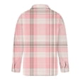 thumbnail image 4 of Under 10 dollars! Women's V Neck Plaid Shirts Flannel Casual Blouses Button-Down Business Loose Tops Long Sleeve Fall Outfits, 4 of 8