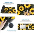 thumbnail image 3 of Stylish Floral Sunflower Printed Mouse Pad, Oversized Game Mouse Pad with Stitched Edge and Non-Slip Rubber Base, Desk Pad, Writing Pad, 3 of 7