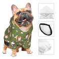 thumbnail image 3 of Cauagu Shiba Inu Dog And Flower Pattern Winter Pet Hoodie Sweatshirts- Dog Hoodie Sweater with Leash Hole - Cute Dog Hoodie - Pet Clothes Puppy Cat Custume -Large, 3 of 8