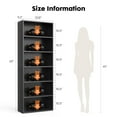 thumbnail image 3 of ZUNMOS 6 Shelf Bookcase, 63 Inch Tall Open Industrial Standing Bookshelf Large Storage for Home Office, Living Room, Bed Room, Black, 3 of 7