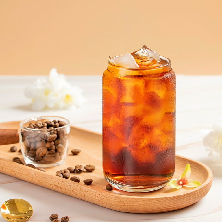 Iced Coffee Clear Frosted Soda Cup 12oz 16oz Blank Sublimation Beer Can  Shaped Glass Cup with Bamboo Lid and Straw - China Glass Beer Can with Lid  and Beer Can Glass with