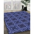 thumbnail image 3 of Ahgly Company Machine Washable Indoor Round Transitional Lapis Blue Area Rugs, 8' Round, 3 of 7