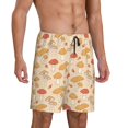 thumbnail image 2 of Sikiie Autumn Mushrooms Mens Pajama Shorts, Lightweight Lounge Pant with Pockets Soft Sleep Pj Shorts for MenXX-Large, 2 of 6