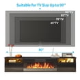 thumbnail image 6 of TABU 80" Floating Fireplace TV Stand with 36" Electric Fireplace,Wall Mounted TV Stand with Fireplace for TVs up to 90",Black, 6 of 8